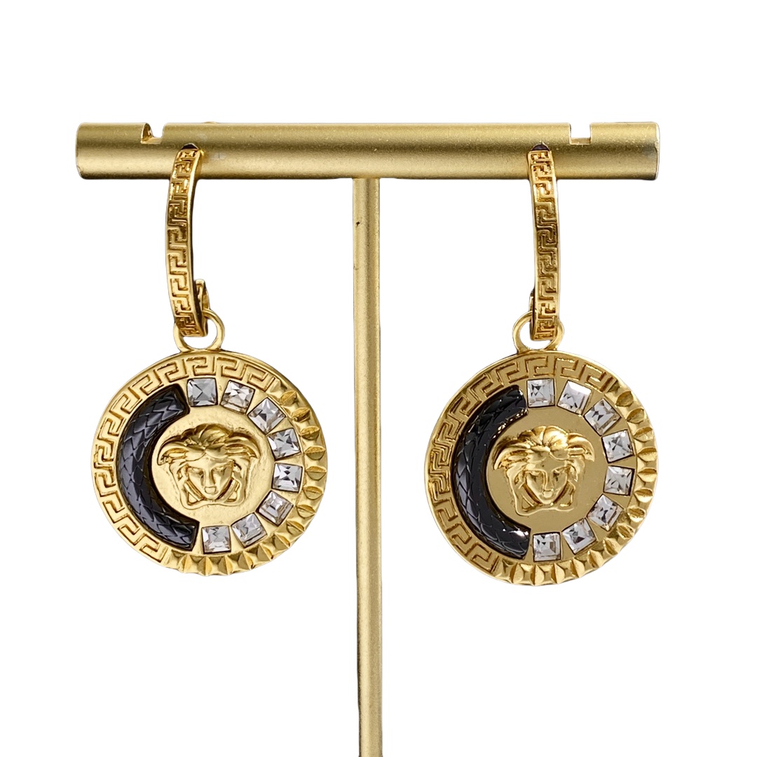 VSE039 Versace medusa drop earrings - ccjewelryacc