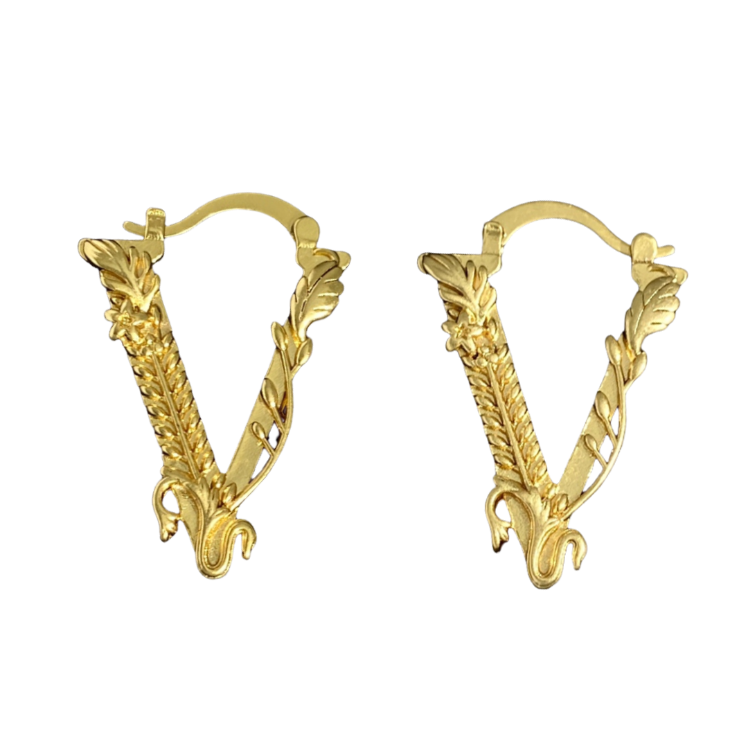 VSE046 Versace virtus hoop earrings - ccjewelryacc