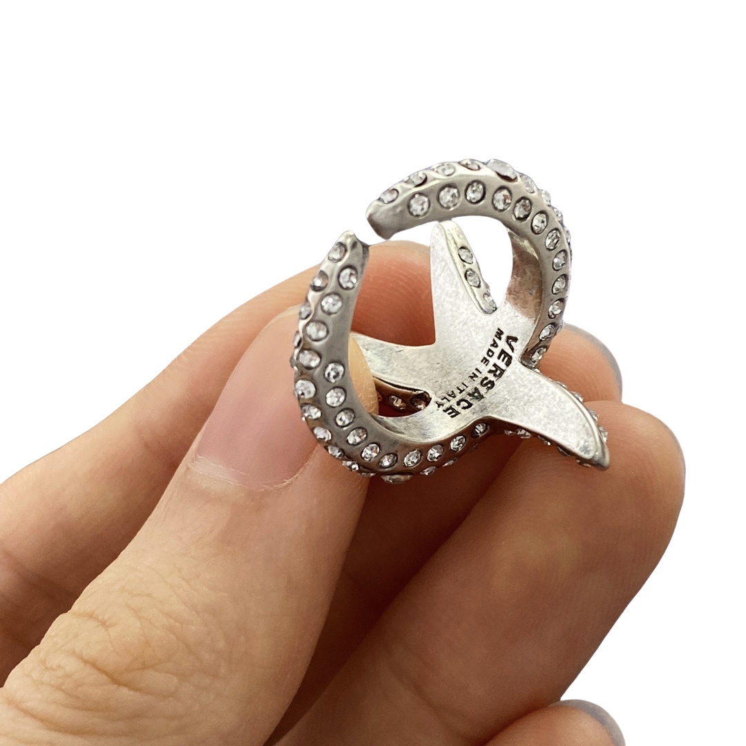 VSR007 Medusa's head star with a diamond starfish ring adjustable - ccjewelryacc