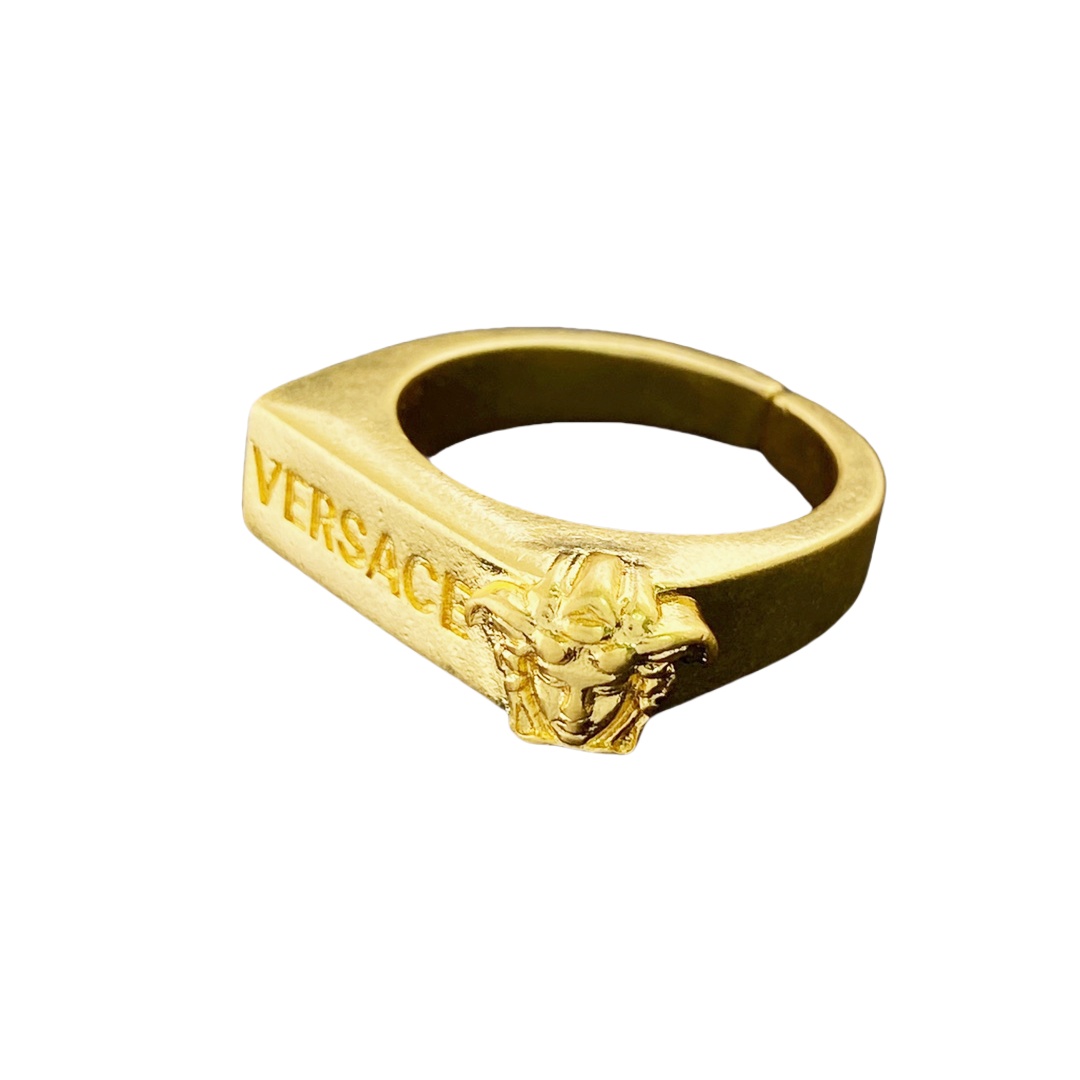 VSR011 Vintage Medusa signet ring opening adjustable - ccjewelryacc