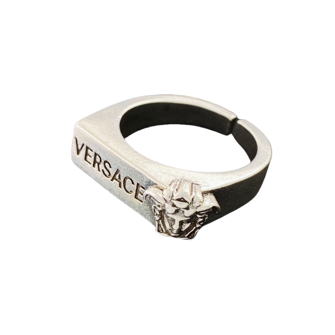 VSR011 Vintage Medusa signet ring opening adjustable - ccjewelryacc