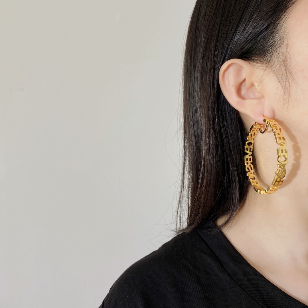 VSE062 Versace hoop earrings - ccjewelryacc