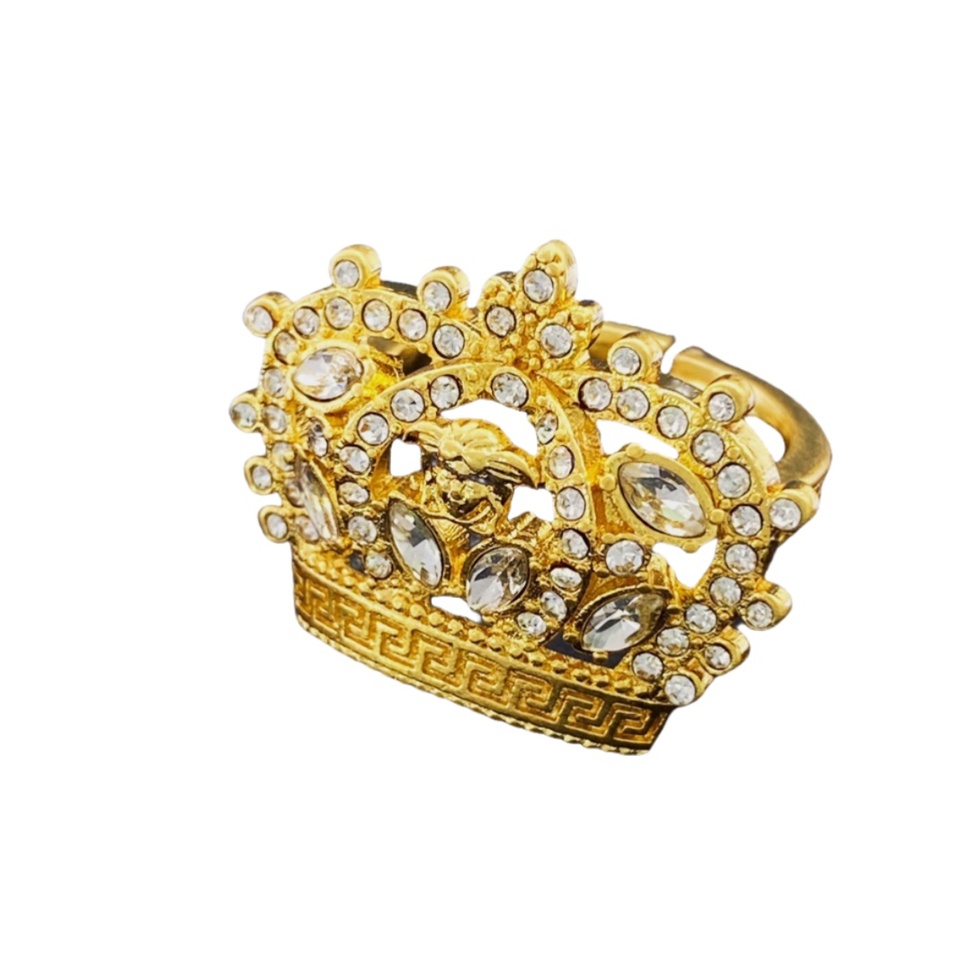 VSR016 Metal crystal Medusa crown ring earring brooch collect - ccjewelryacc