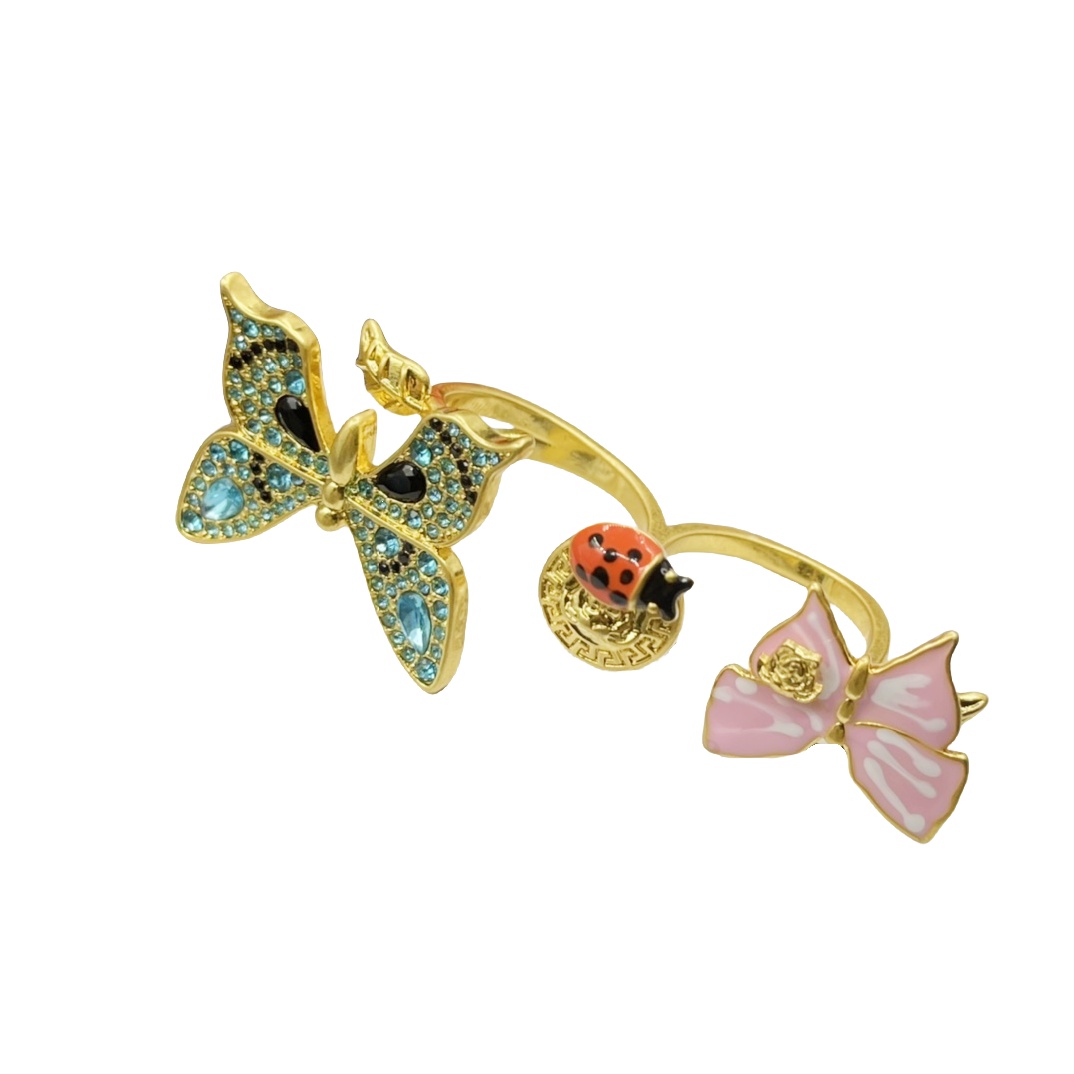 VSR001 Versace butterfly double Ring - ccjewelryacc