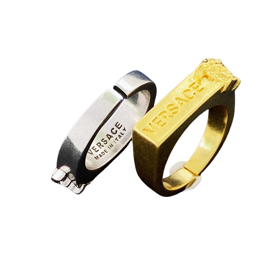 VSR011 Vintage Medusa signet ring opening adjustable - ccjewelryacc