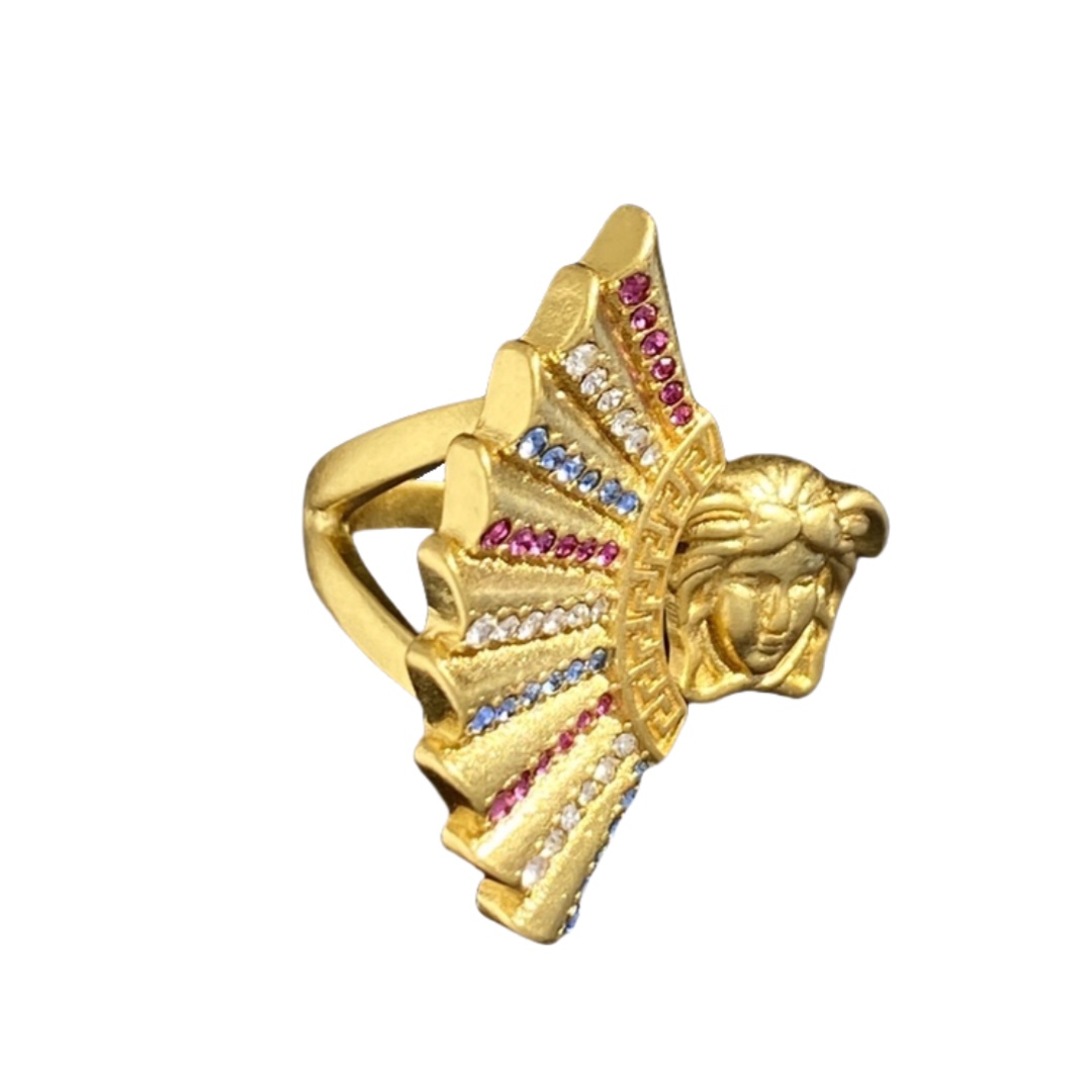VSR006 Versace medusa fanshaped Ring - ccjewelryacc