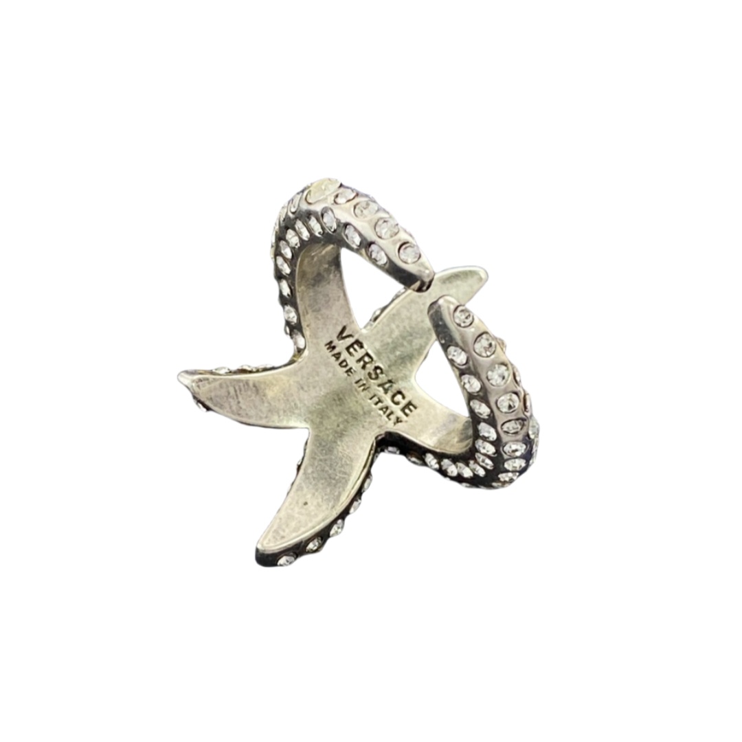 VSR007 Medusa's head star with a diamond starfish ring adjustable - ccjewelryacc