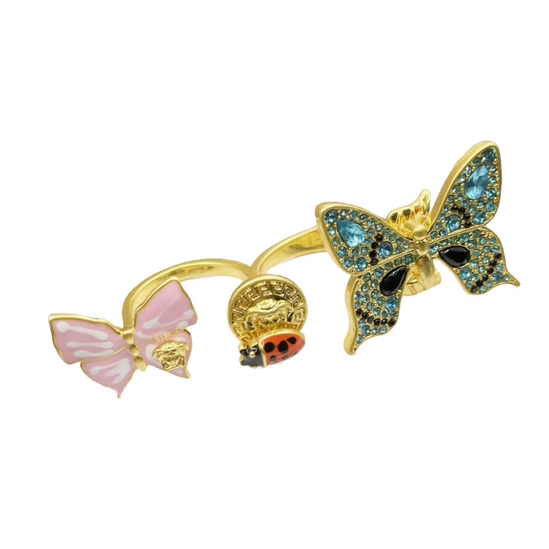 VSR001 Versace butterfly double Ring - ccjewelryacc