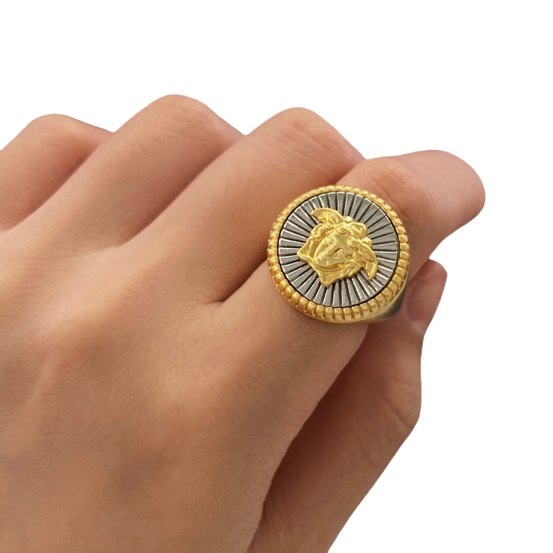 VSR014 Versace medusa ring for men - ccjewelryacc