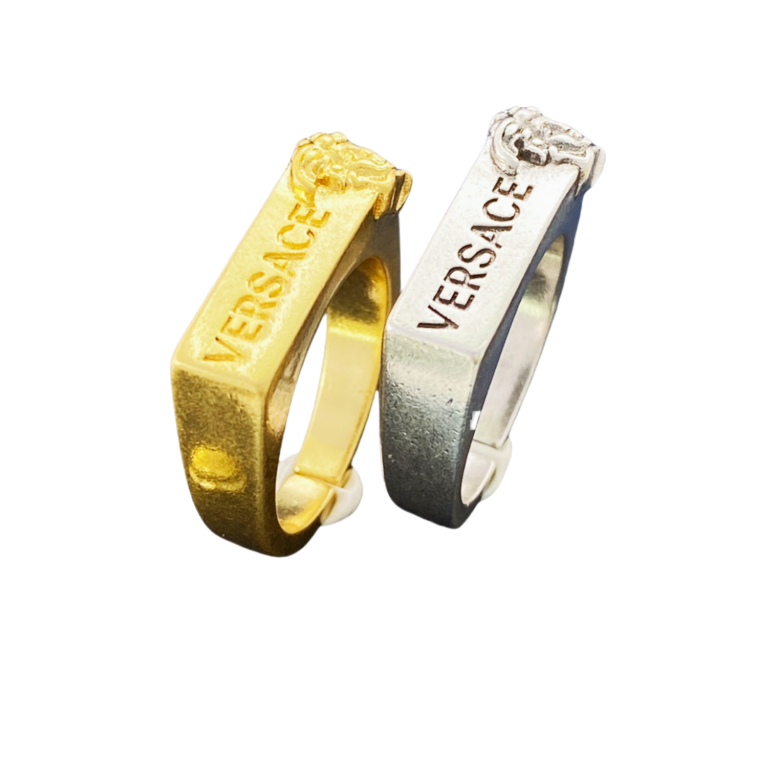 VSR011 Vintage Medusa signet ring opening adjustable - ccjewelryacc