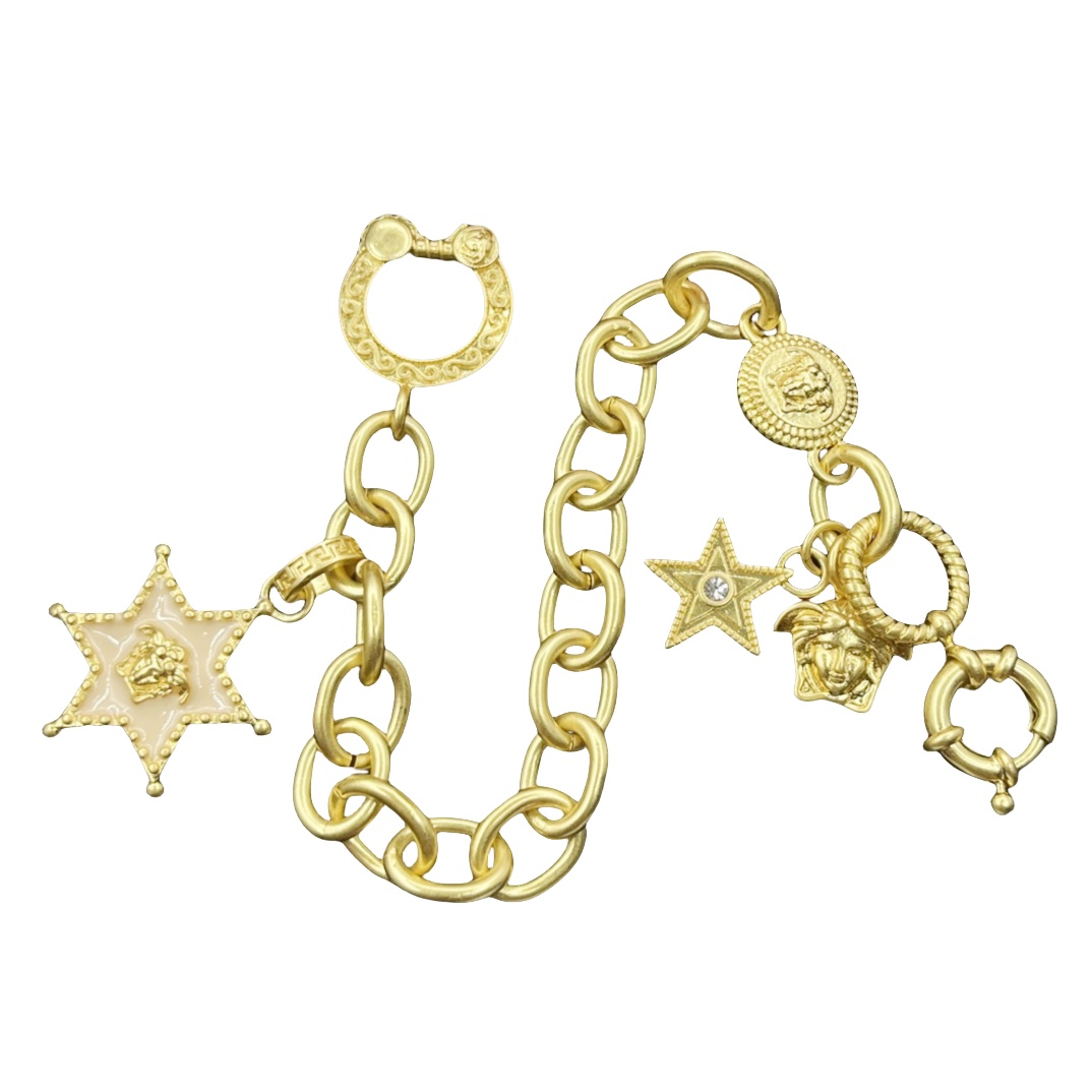 VSS002 Versace medusa star charm chain bracelet - ccjewelryacc