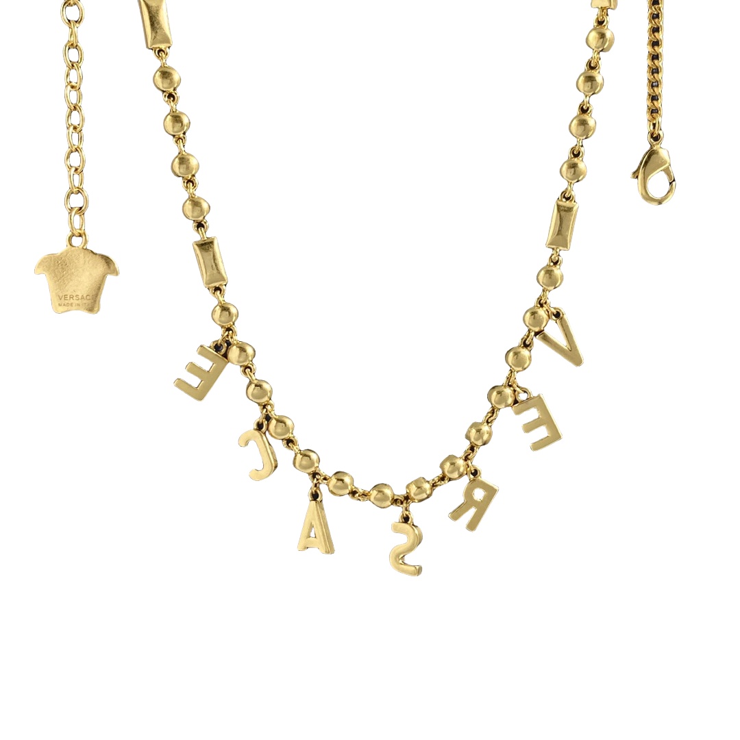 VSN017 Versace letters charm necklace and bracelet - ccfashionjewelry