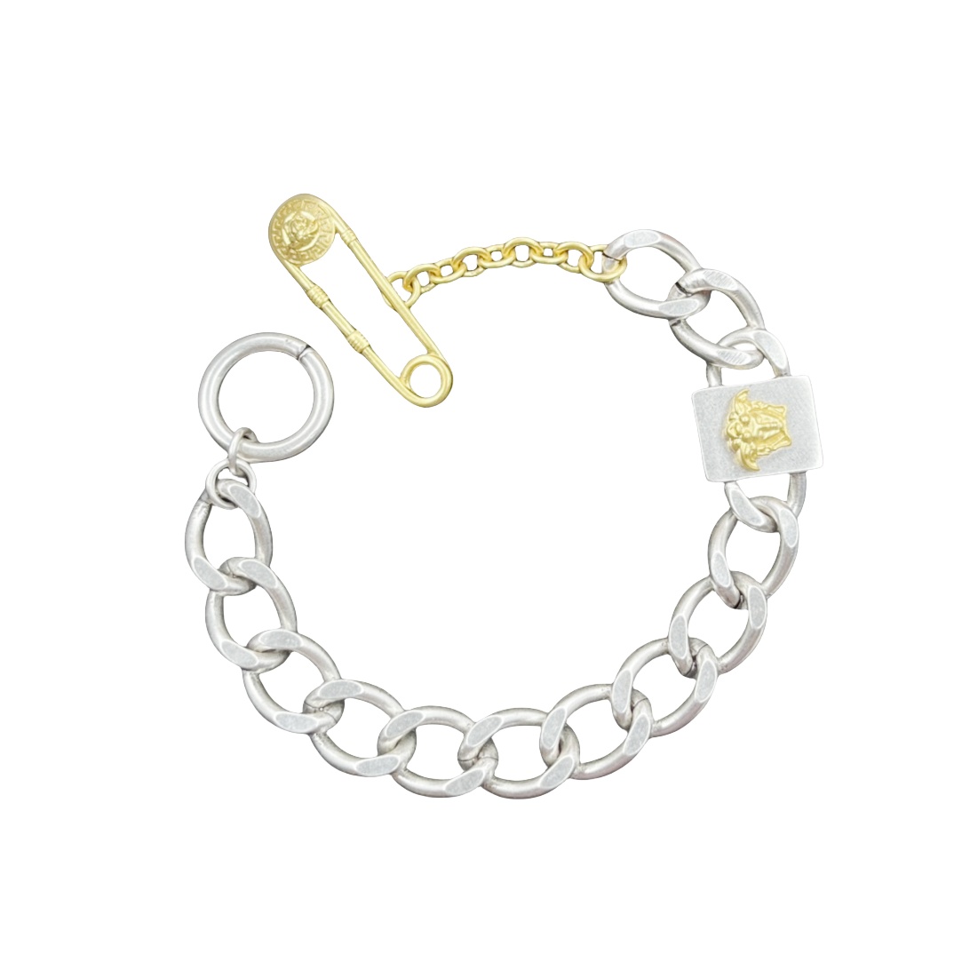 VSS003 Versace medusa safety pin bracelet - ccjewelryacc