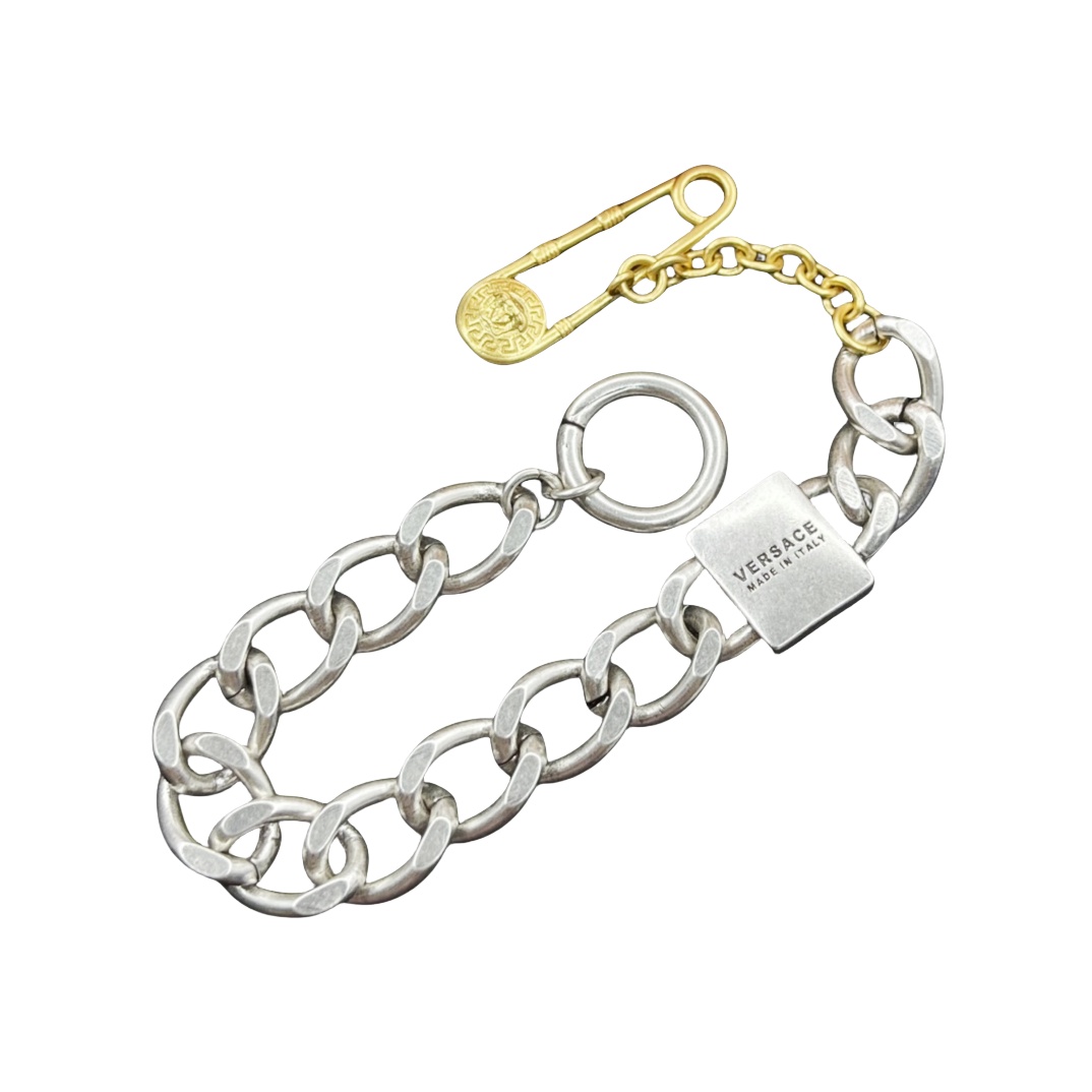 VSS003 Versace medusa safety pin bracelet - ccjewelryacc