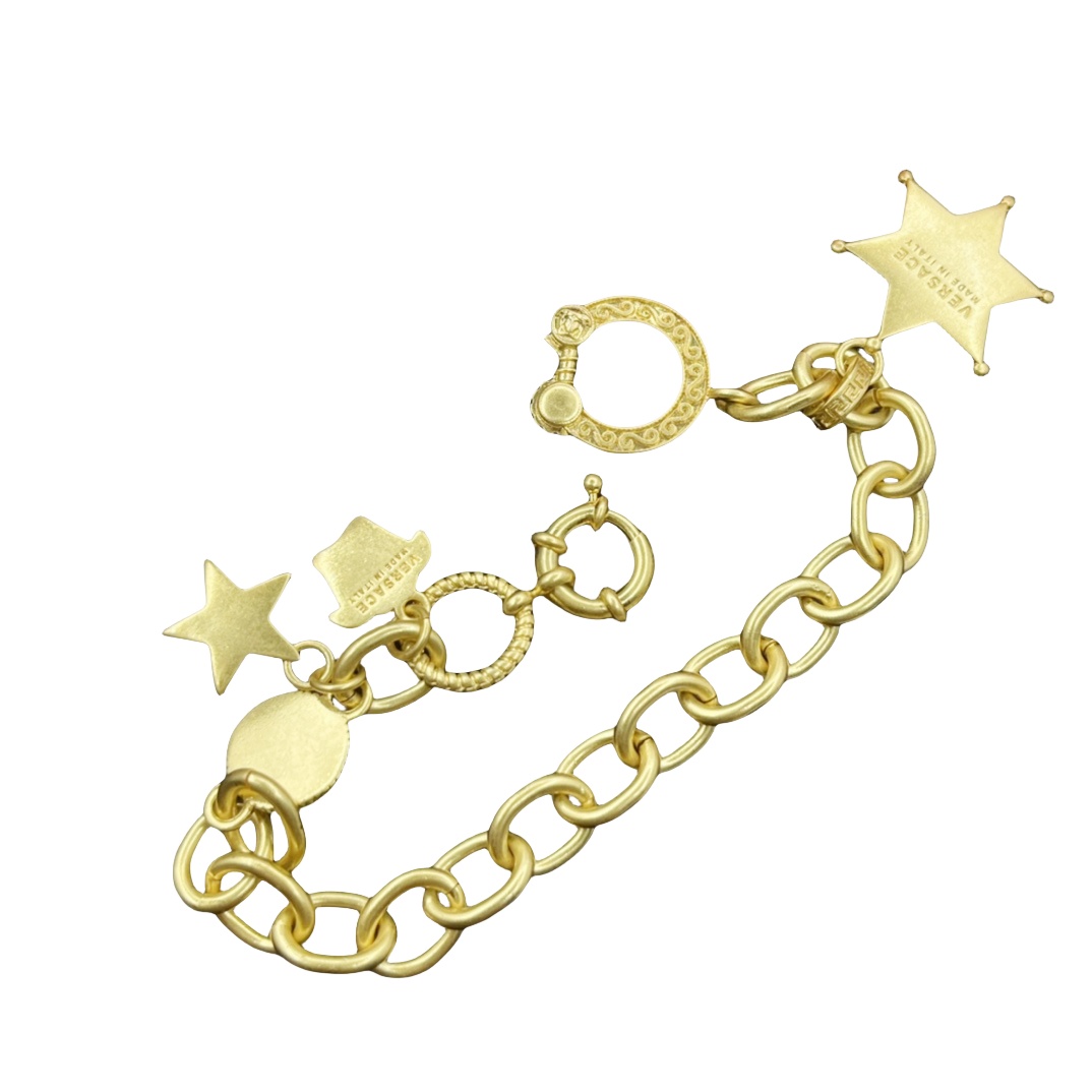 VSS002 Versace medusa star charm chain bracelet - ccjewelryacc