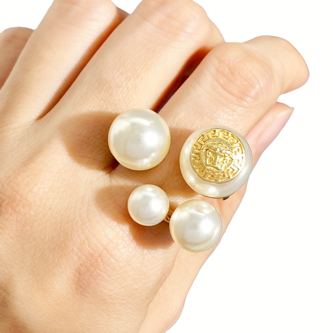 VSR022 Versace pearl ring - ccjewelryacc