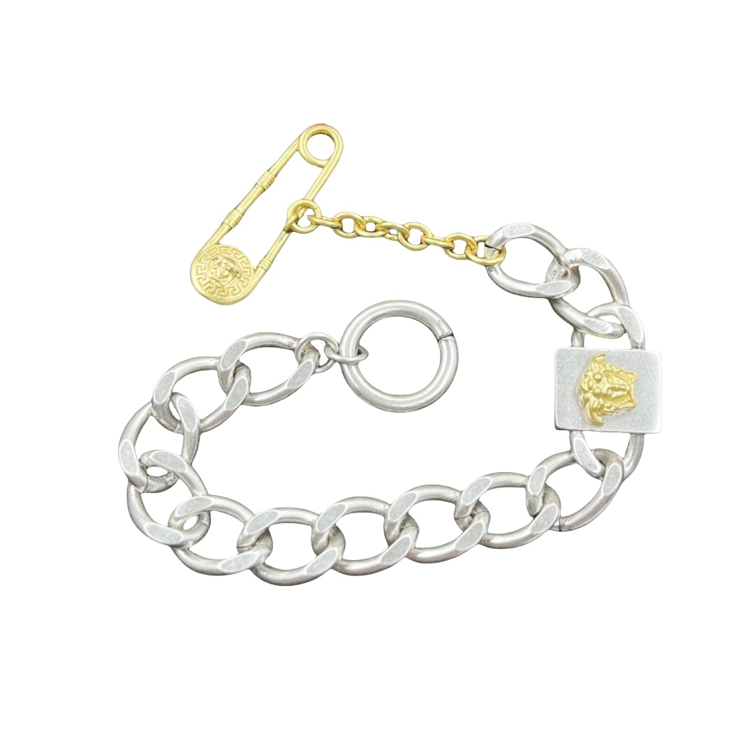 VSS003 Versace medusa safety pin bracelet - ccjewelryacc