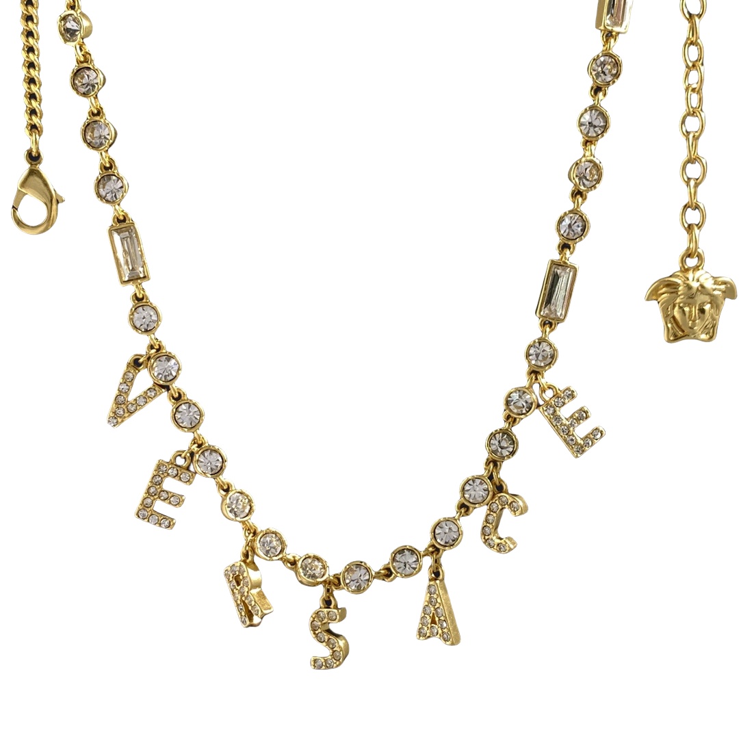 VSN017 Versace letters charm necklace and bracelet - ccfashionjewelry