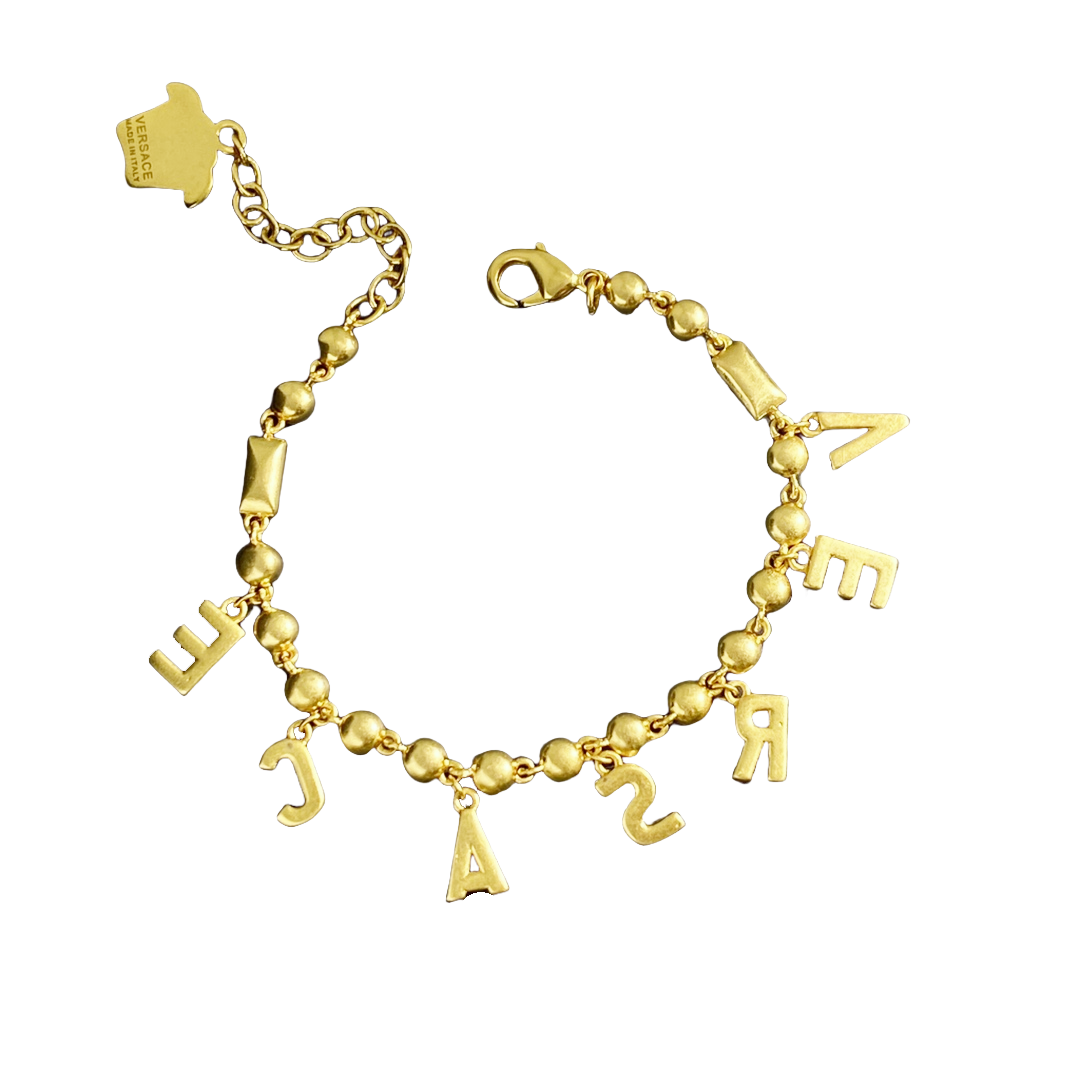 VSS007 Versace letters charm bracelet and necklace - ccjewelryacc