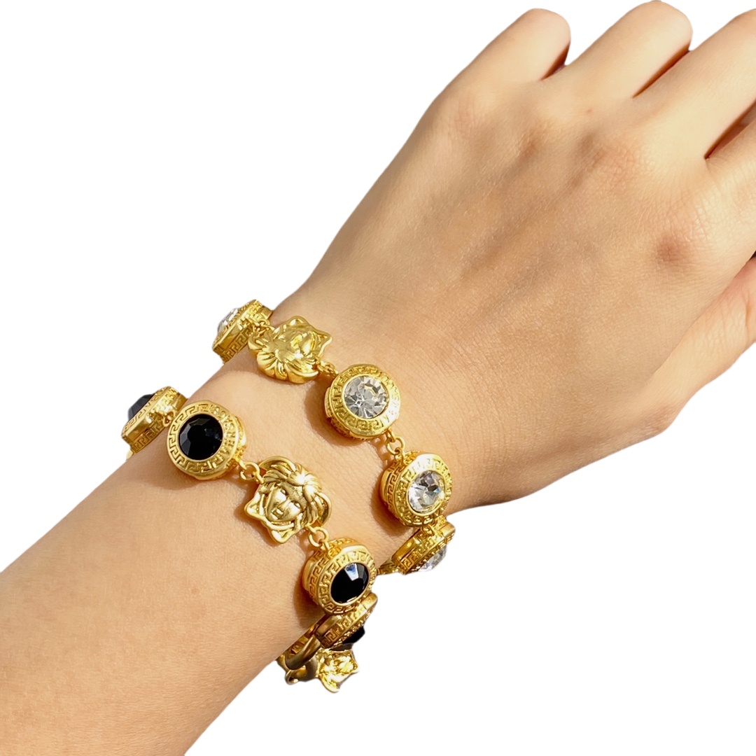 VSS024 Versace gold diamond bracelet - ccjewelryacc