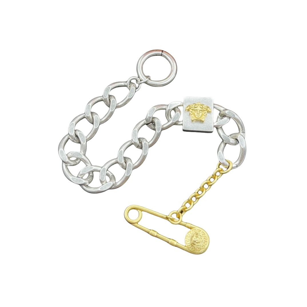 VSS003 Versace medusa safety pin bracelet - ccjewelryacc