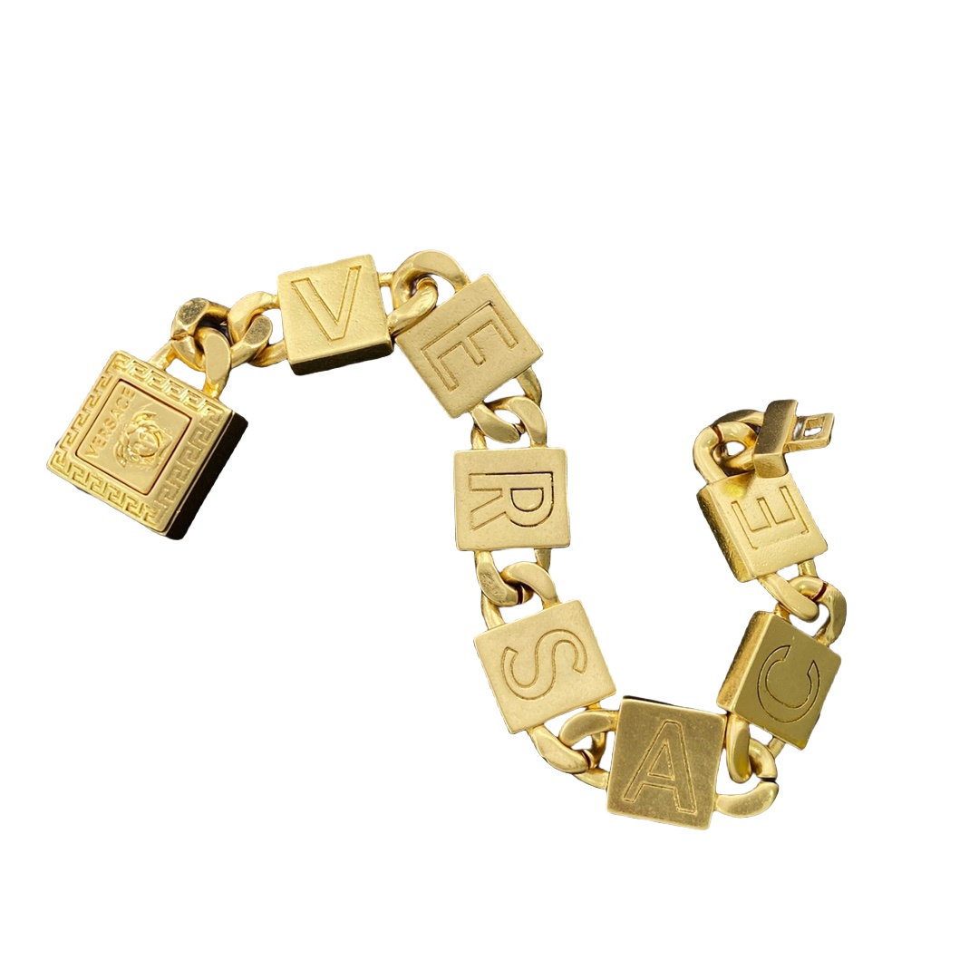 VSS025 Versace gold bracelet men's - ccjewelryacc