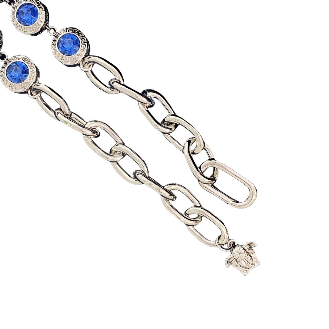 VSN025 Versace diamond tennis choker necklace and bracelet - ccjewelryacc