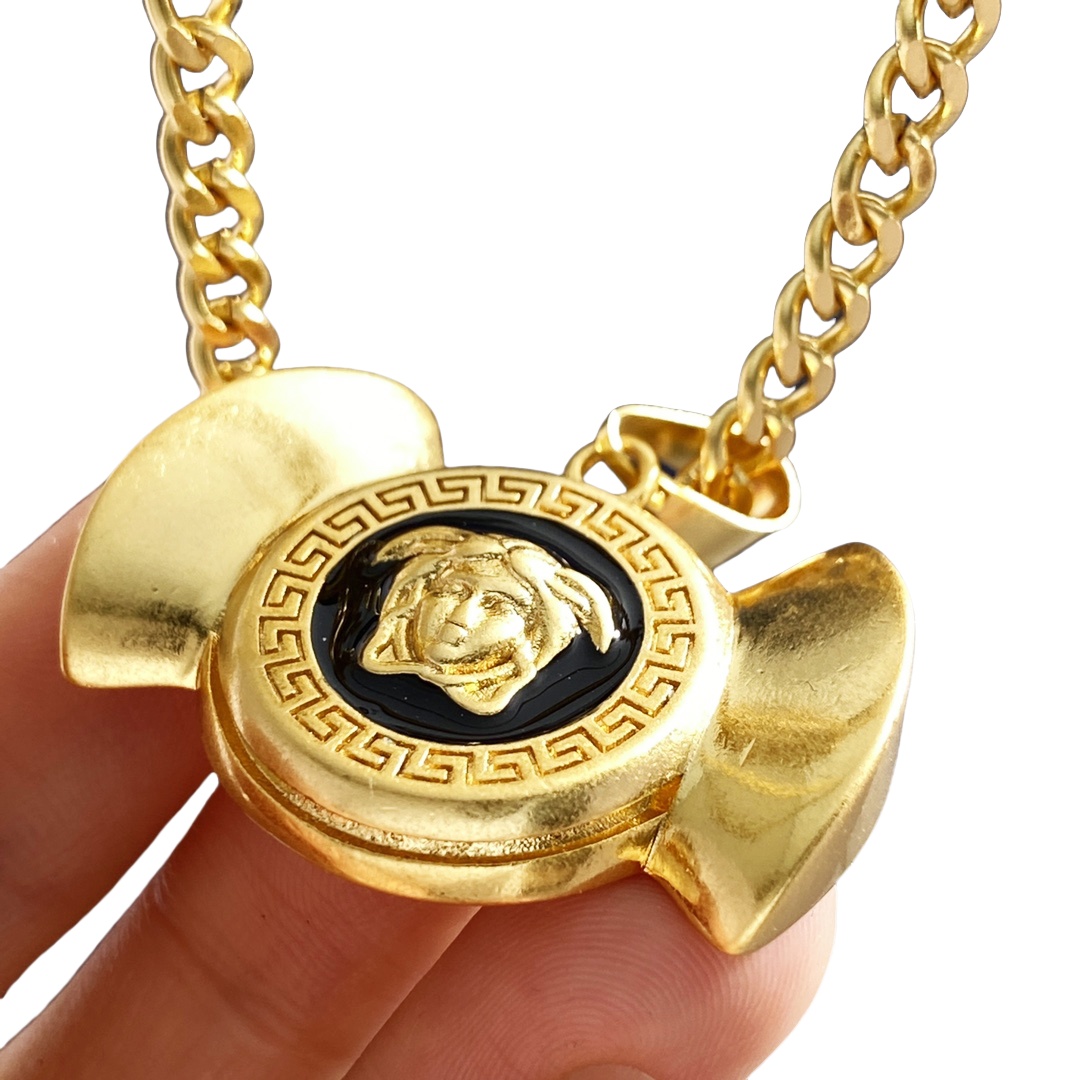 VSN040 Versace medusa pendant necklace - ccjewelryacc