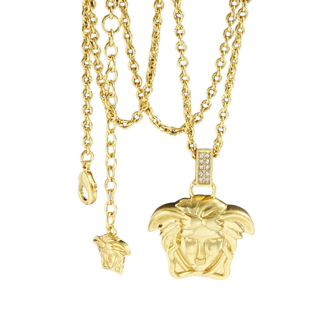 VSN022 Versace medusa head pendant necklace - ccjewelryacc