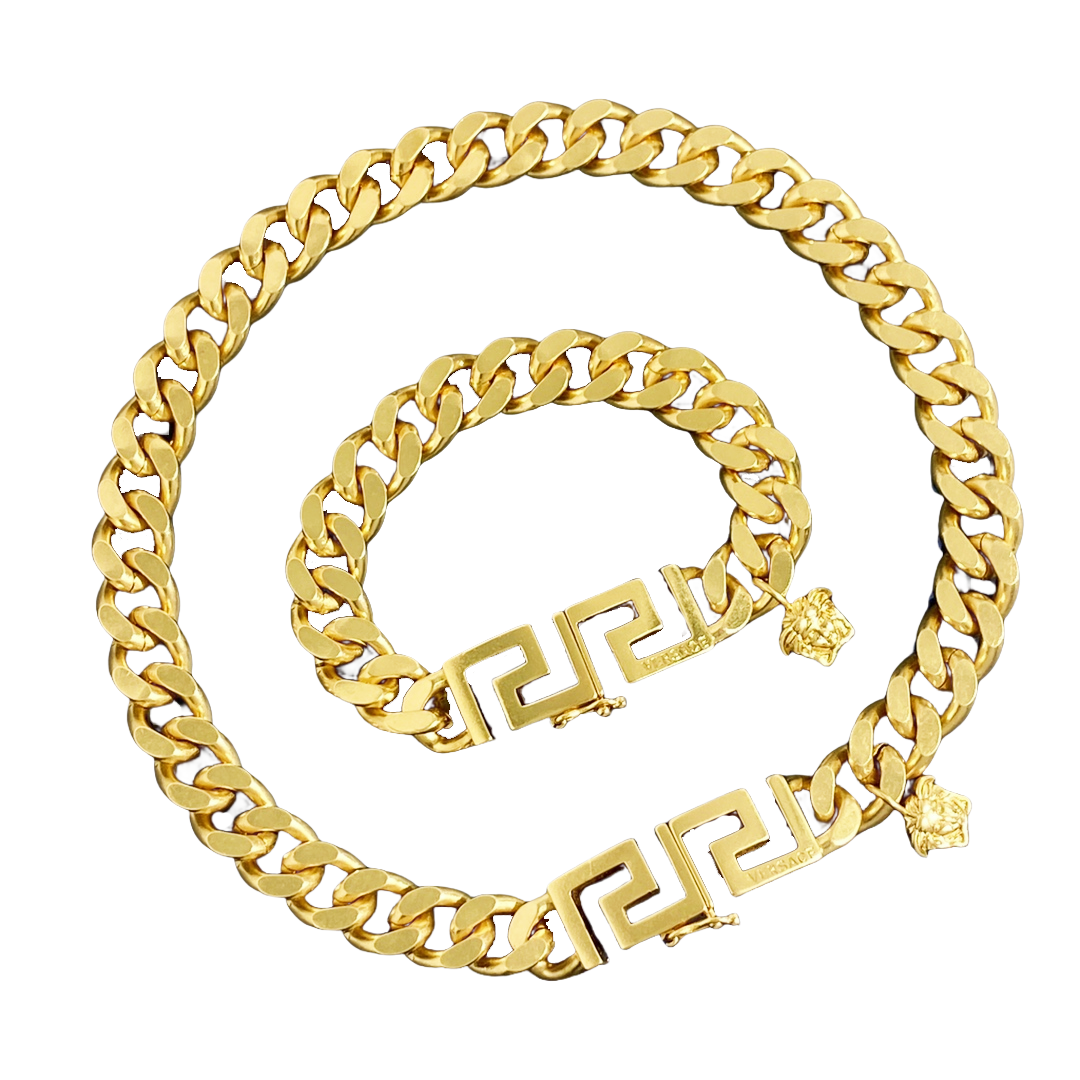 VSN034 Versace Grecamani choker necklace and bracelet - ccjewelryacc