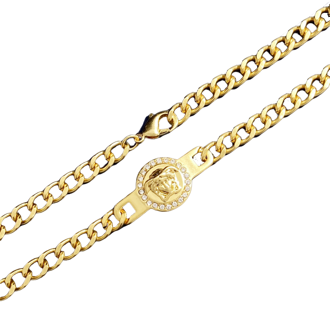 VSN046 Medusa chunky choker necklace - ccjewelryacc