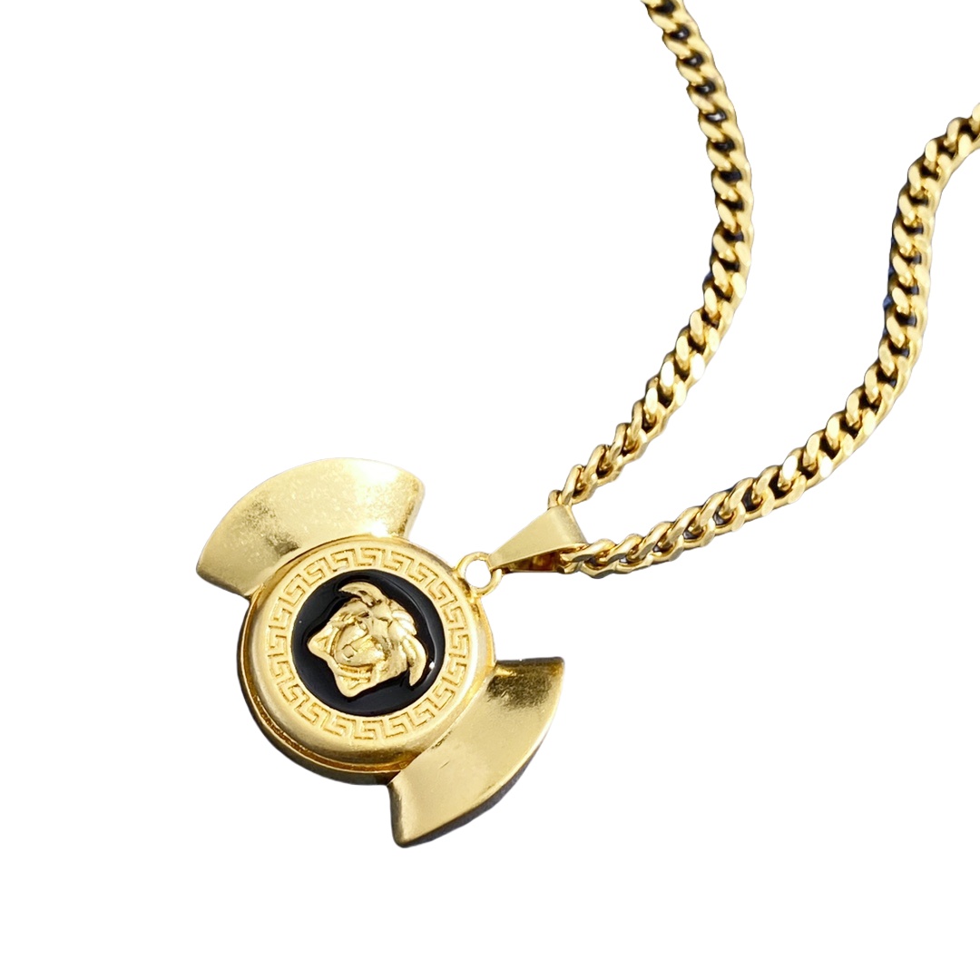 VSN040 Versace medusa pendant necklace - ccjewelryacc