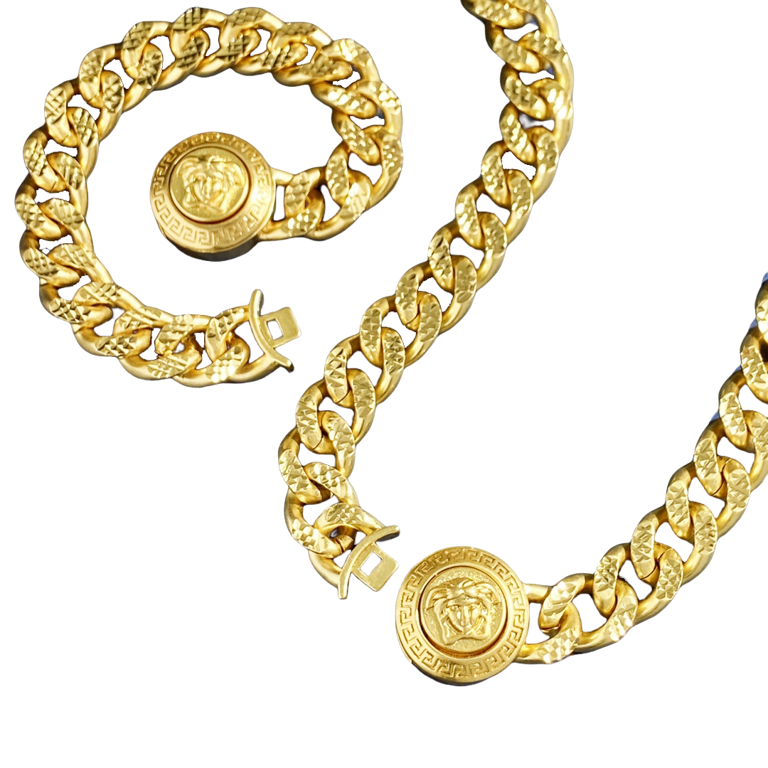 VSN028 Versace choker necklace and bracelet - ccjewelryacc