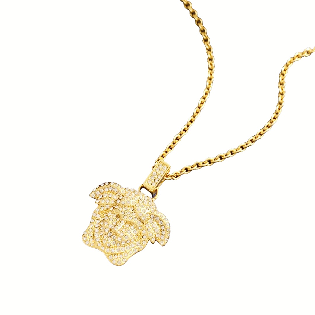VSN045 Medusa chain pendant necklace - ccjewelryacc