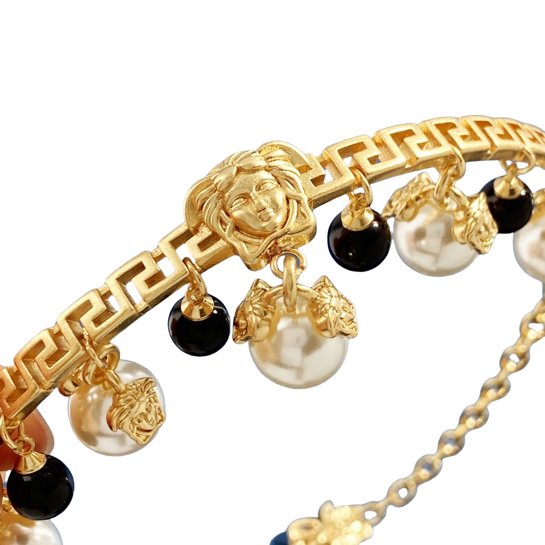 VSN016 Versace pearl choker necklace - ccjewelryacc