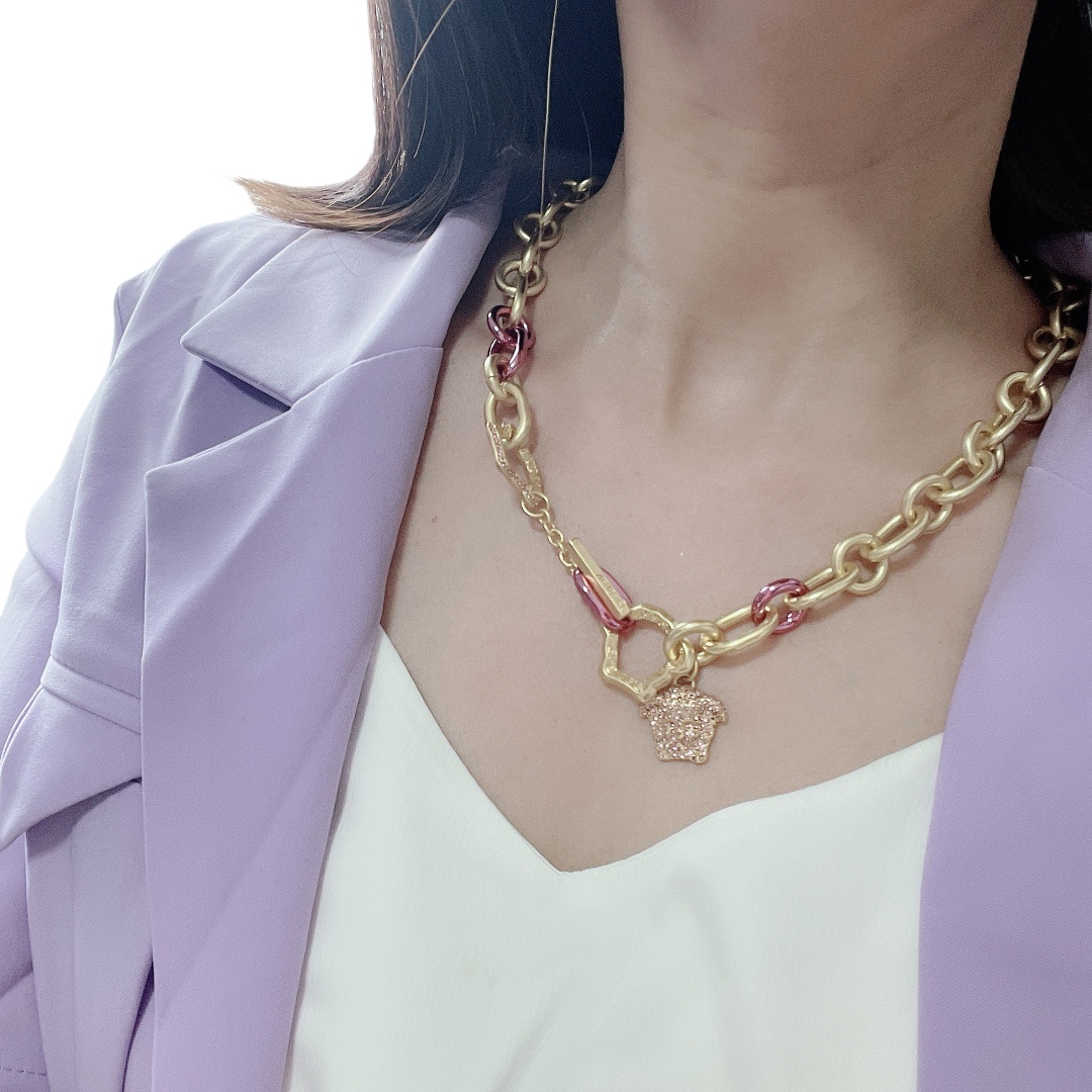 VSN007 Versace chunky choker necklace and bracelet for women - ccjewelryacc