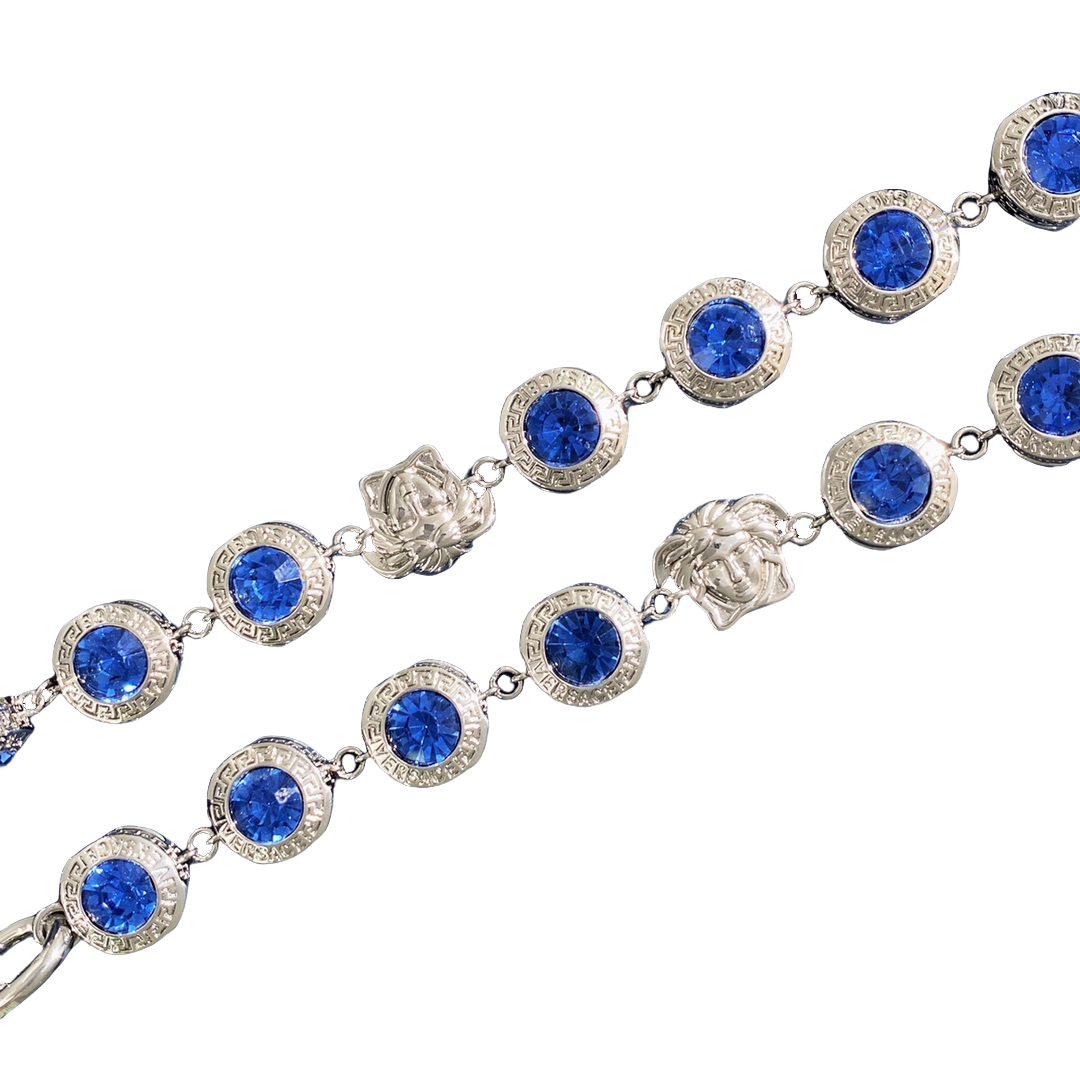 VSN025 Versace diamond tennis choker necklace and bracelet - ccjewelryacc