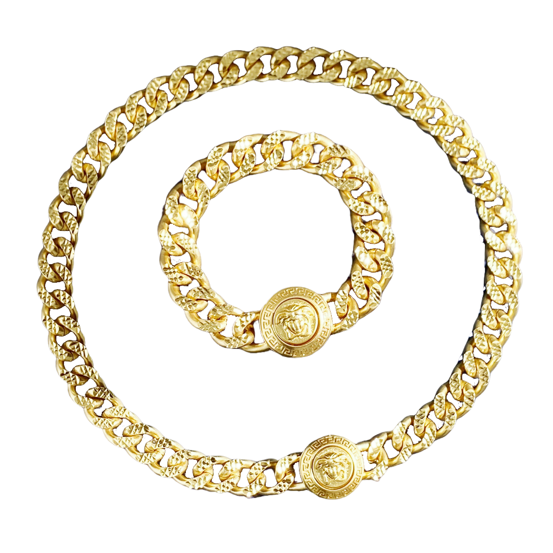 VSN028 Versace choker necklace and bracelet - ccjewelryacc