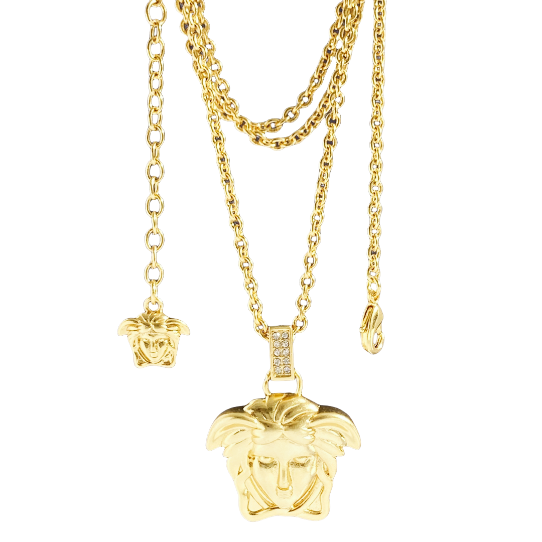 VSN022 Versace medusa head pendant necklace - ccjewelryacc