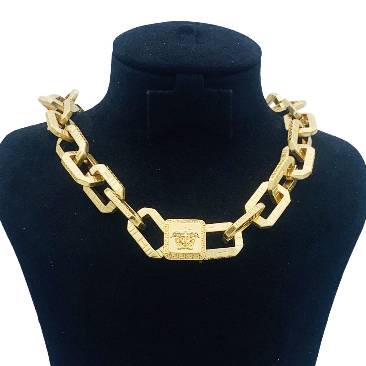 VSN019 Medusa chunky chain necklace for men - ccjewelryacc