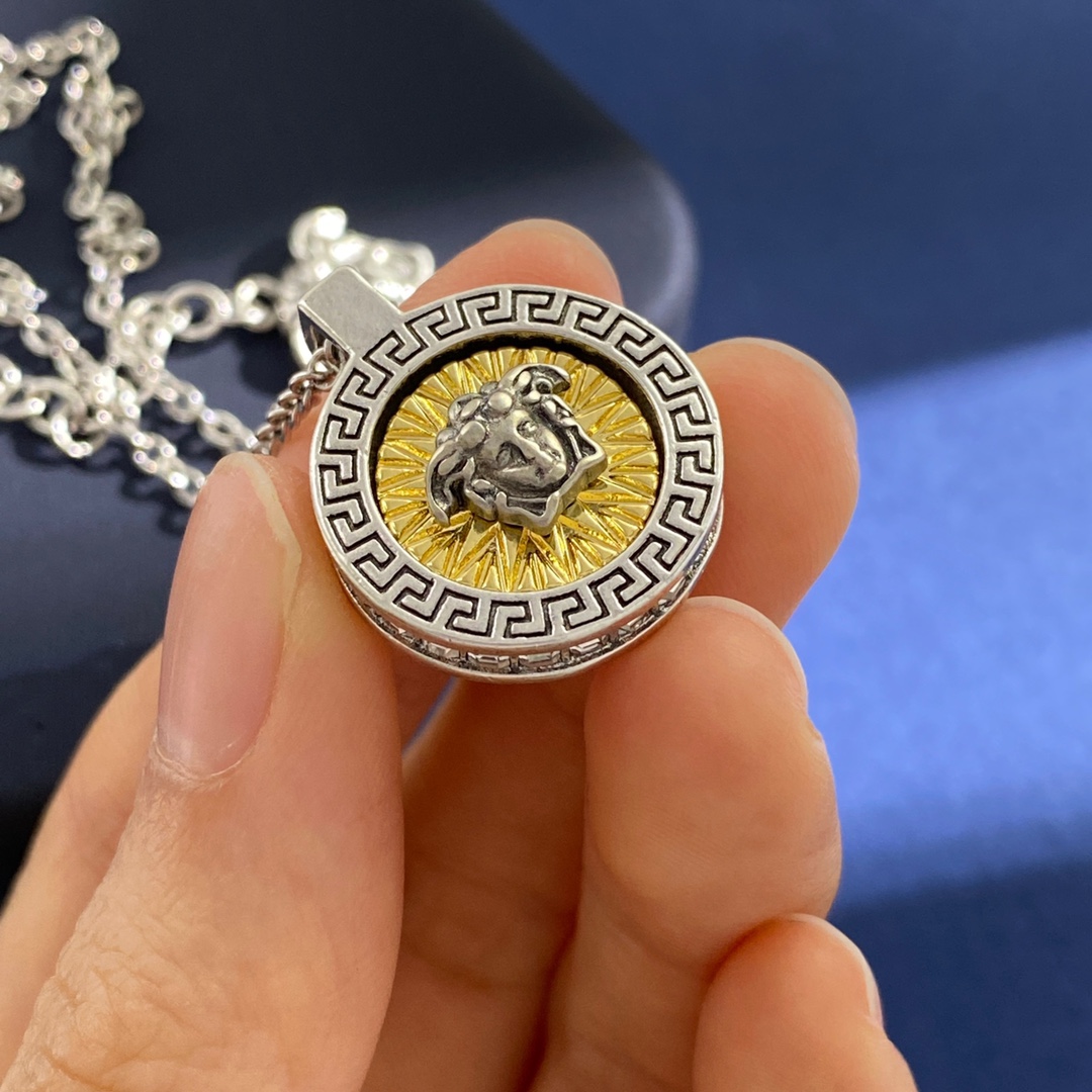 VSN002 Versace logo necklace - ccjewelryacc