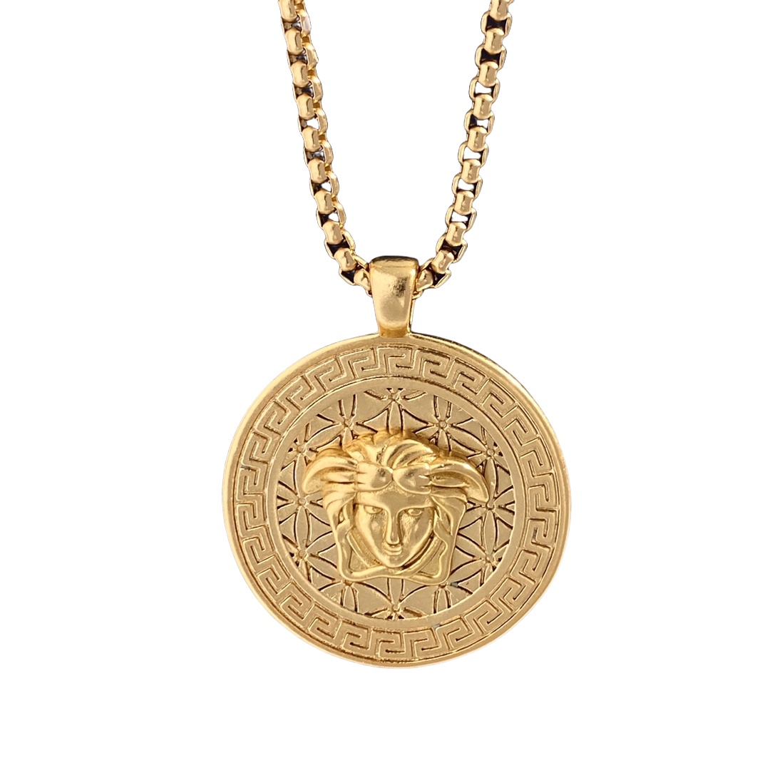 VSN043 Versace medusa pendant necklace - ccjewelryacc