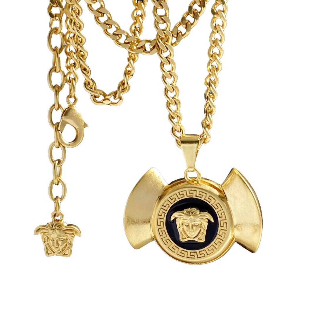 VSN040 Versace medusa pendant necklace - ccjewelryacc