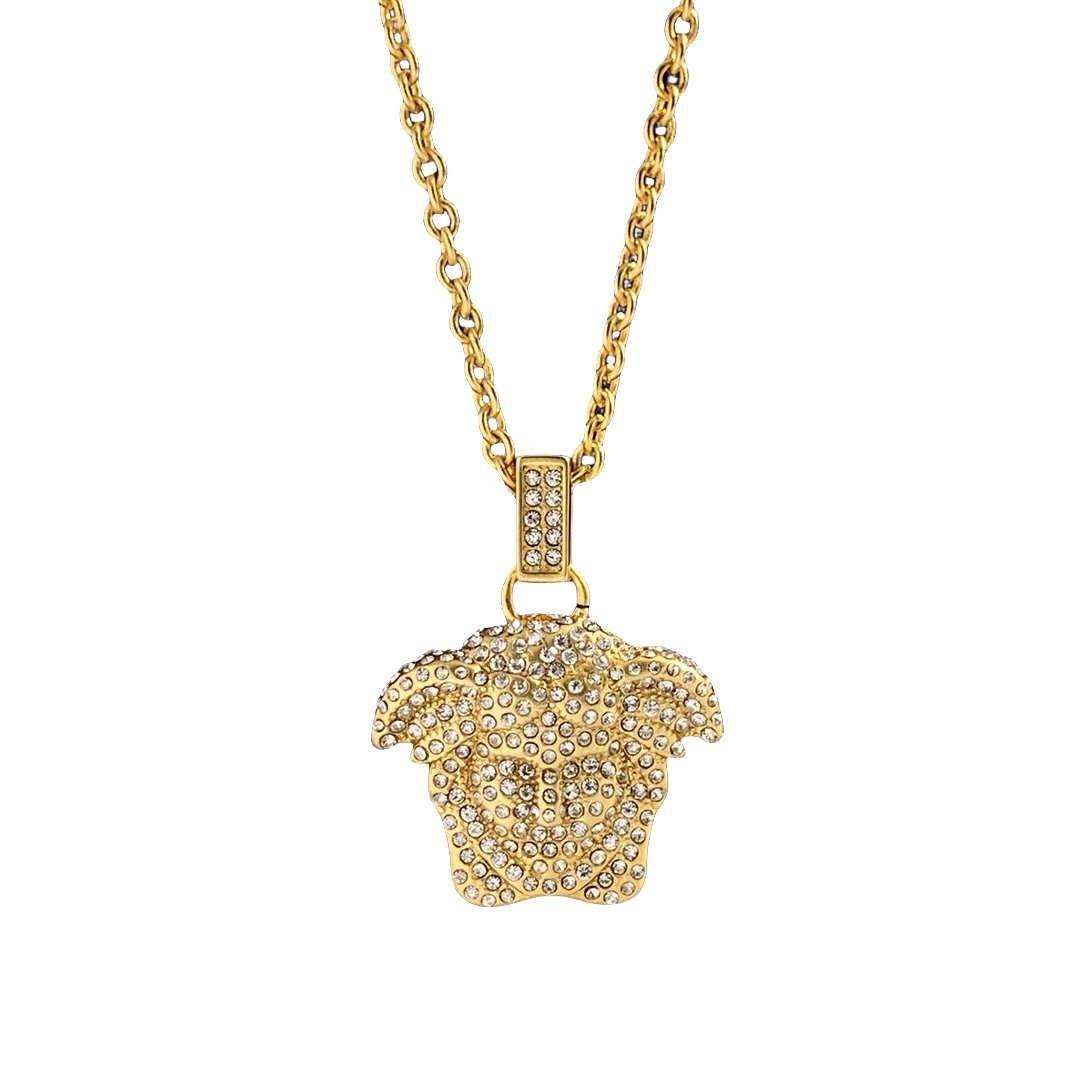 VSN045 Medusa chain pendant necklace - ccjewelryacc