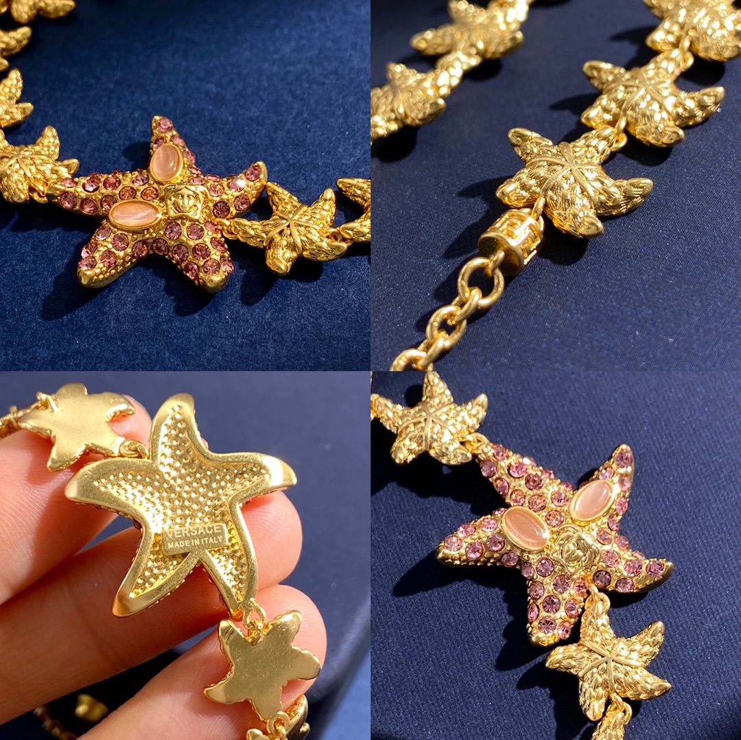 VSN054 Ancient Greek style Medusa incarnate starfish  bracelet necklace set - ccjewelryacc