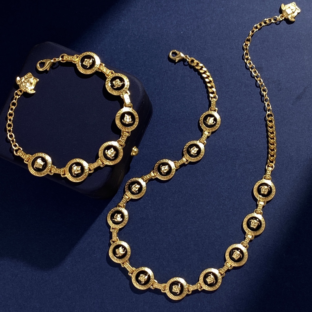 VSN003 Versace medusa choker necklace and bracelet - ccjewelryacc