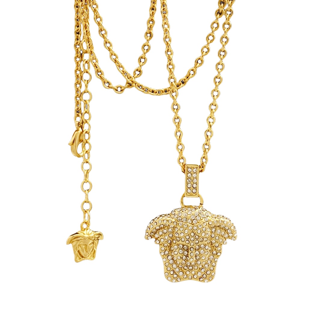 VSN045 Medusa chain pendant necklace - ccjewelryacc