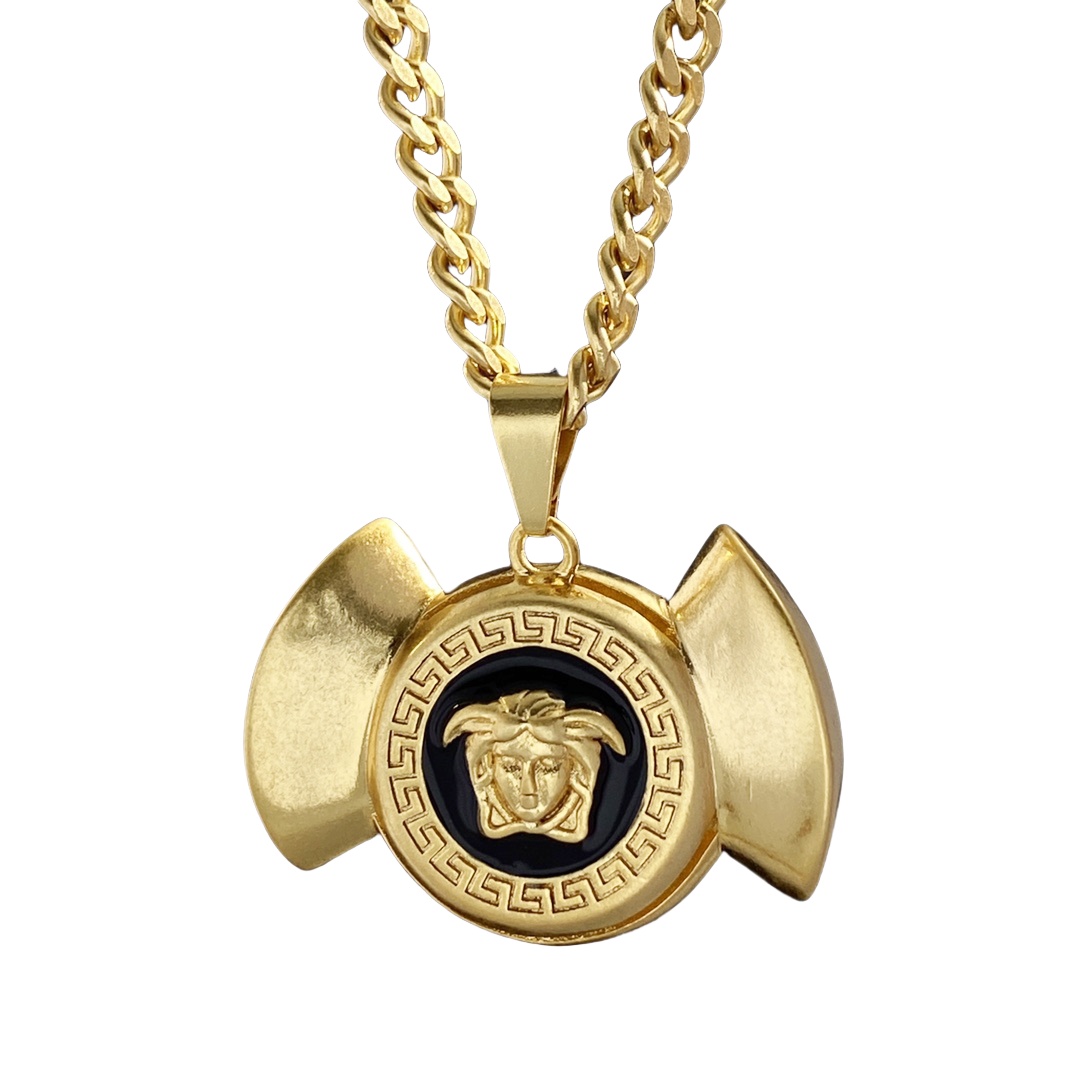 VSN040 Versace medusa pendant necklace - ccjewelryacc
