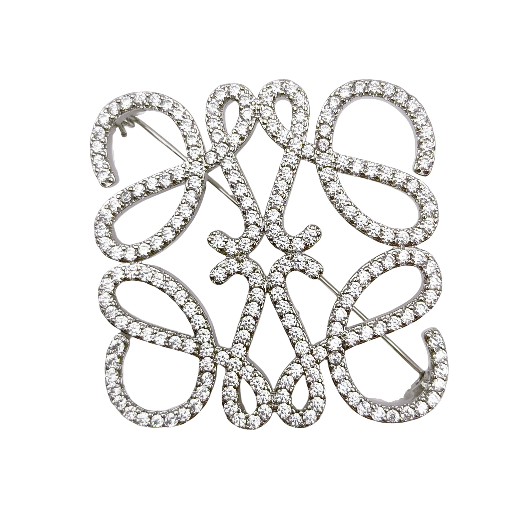 BLB004 Full crystal Anagram crystal pin & brooche - ccjewelryacc