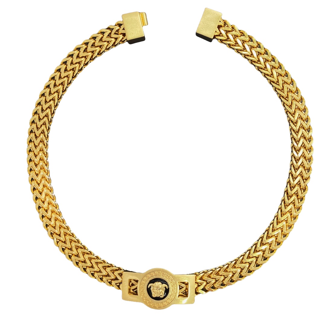 VSN051 Medusa Choker necklace gold bracelet - ccjewelryacc